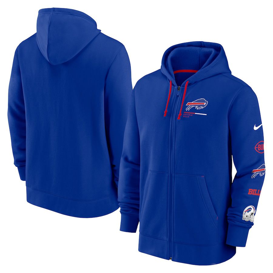 Men Buffalo Bills nike royal surrey full zip hoodie